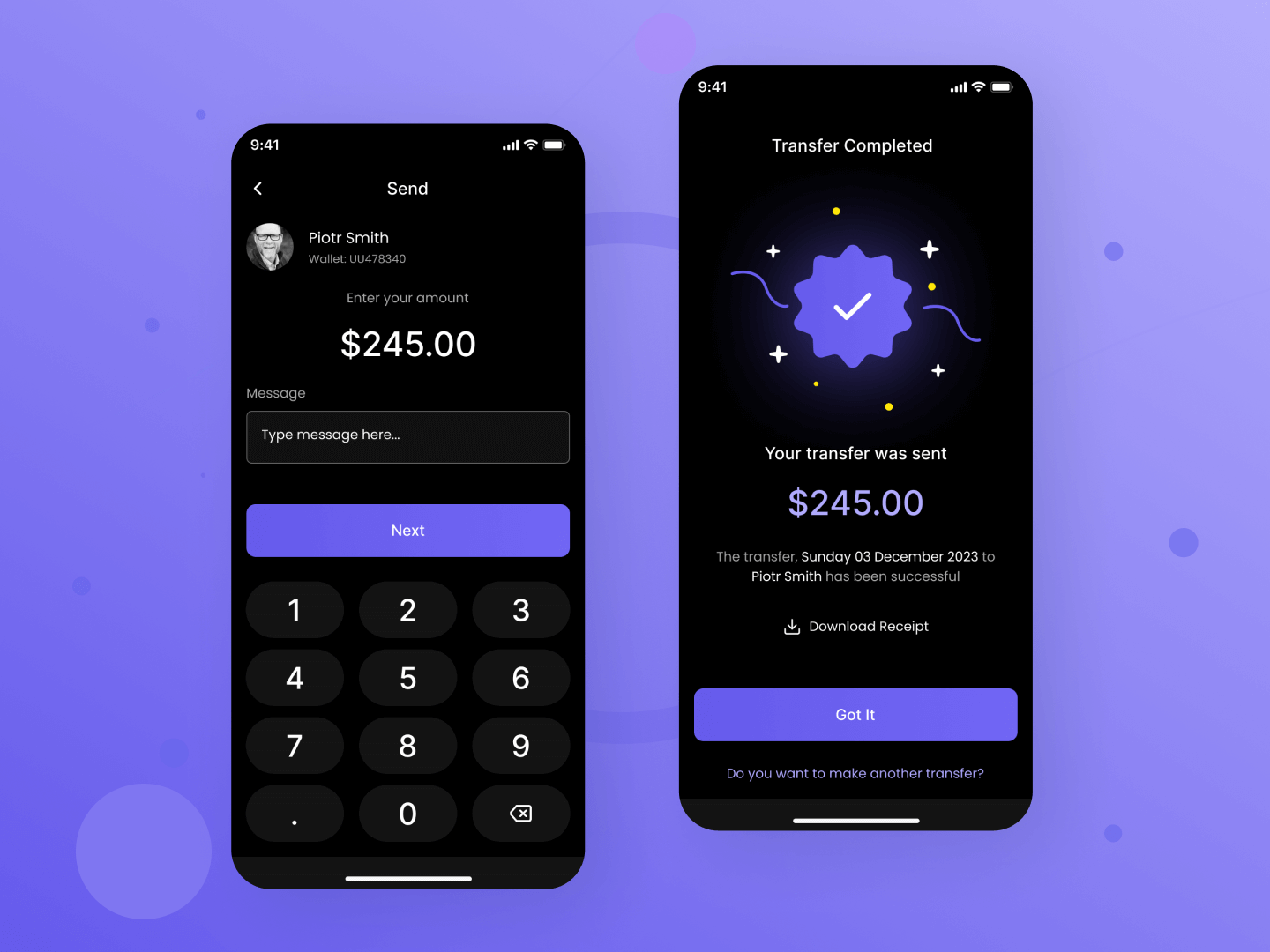 screenshot of NEObank software